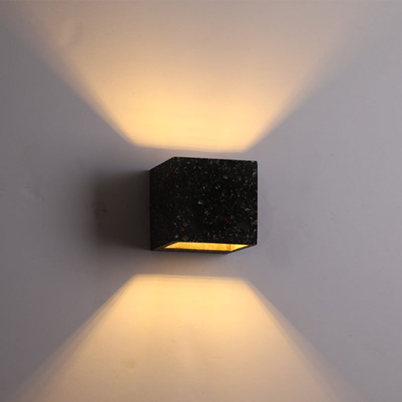 Luvikno | Nordic Style Kubisk Opp Ned Vegglampe Terrazzo 1 Lampe Hotell Veggmontert Lys i Rød/Hvit/Blå
