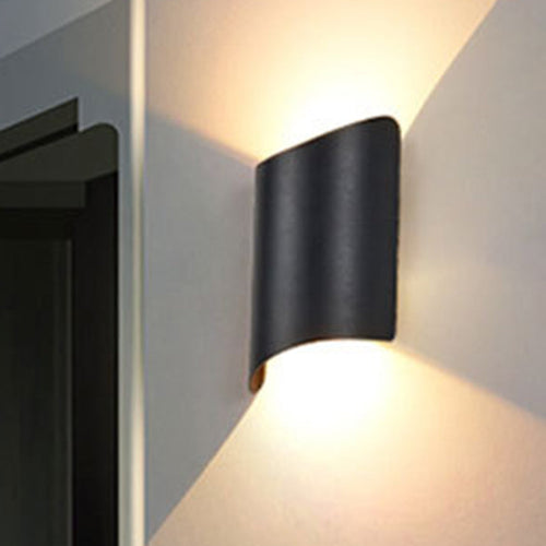 Aluminium Buevegg Lysestake Minimalistisk 2-Lys Svart LED Veggmontert Belysning for Døråpning | Luvikno