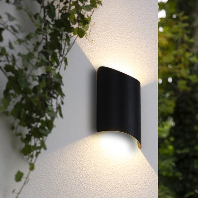 Aluminium Buevegg Lysestake Minimalistisk 2-Lys Svart LED Veggmontert Belysning for Døråpning | Luvikno
