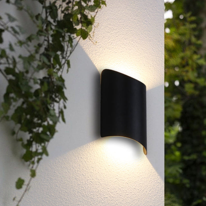 Aluminium Buevegg Lysestake Minimalistisk 2-Lys Svart LED Veggmontert Belysning for Døråpning | Luvikno