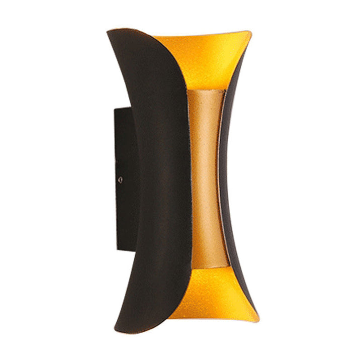 Liten/Stort Flared LED Vegglampe Moderne Metall 2 Lyspærer Svart/Hvit/Hvit-Gull Opp Ned Lys for Terrasse | Luvikno