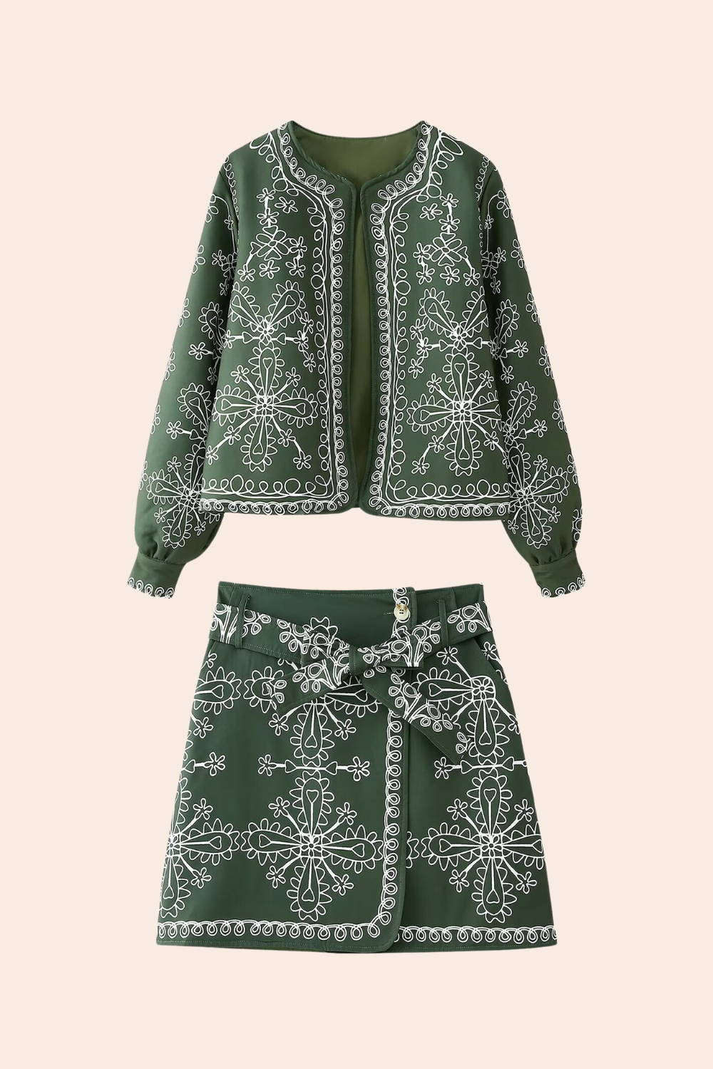 Luvik | Painettu puffer-takki-setti