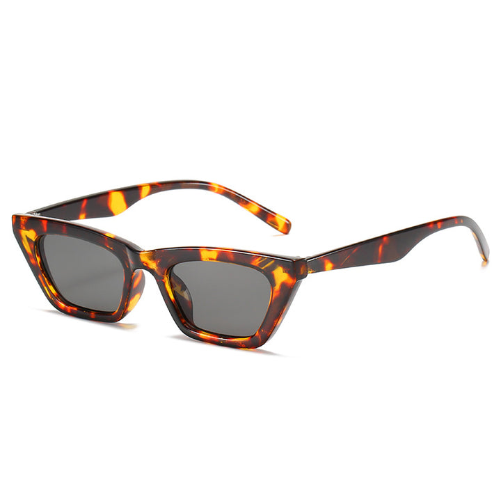 Dame moteriktig geometrisk solbrille i cat-eye stil Luvikno