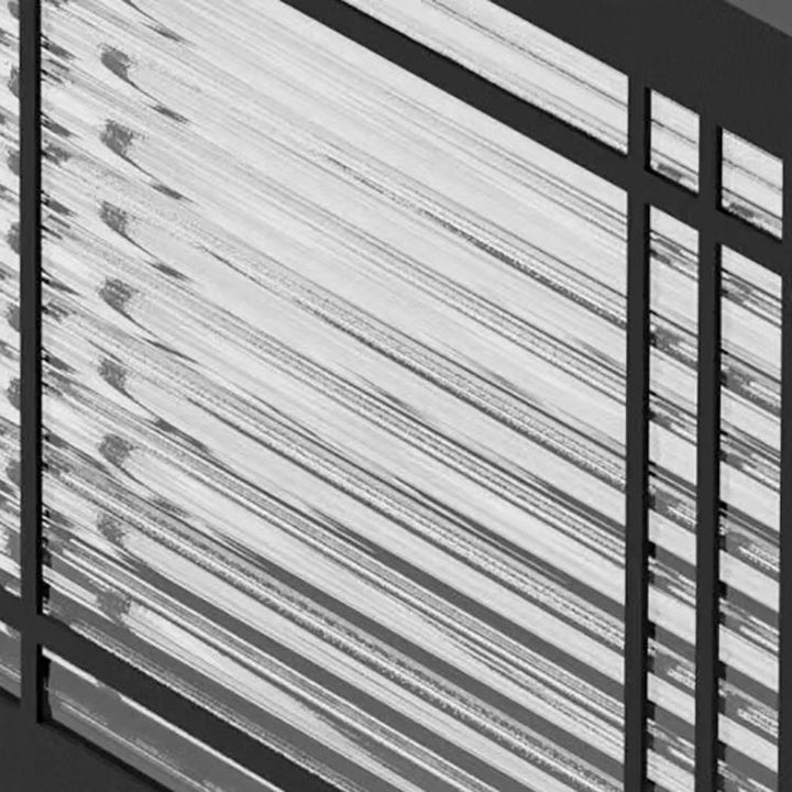 Tradisjonelt kinesisk kvadrat aluminium glass 1-lampe post hode lys for hage | Luvikno