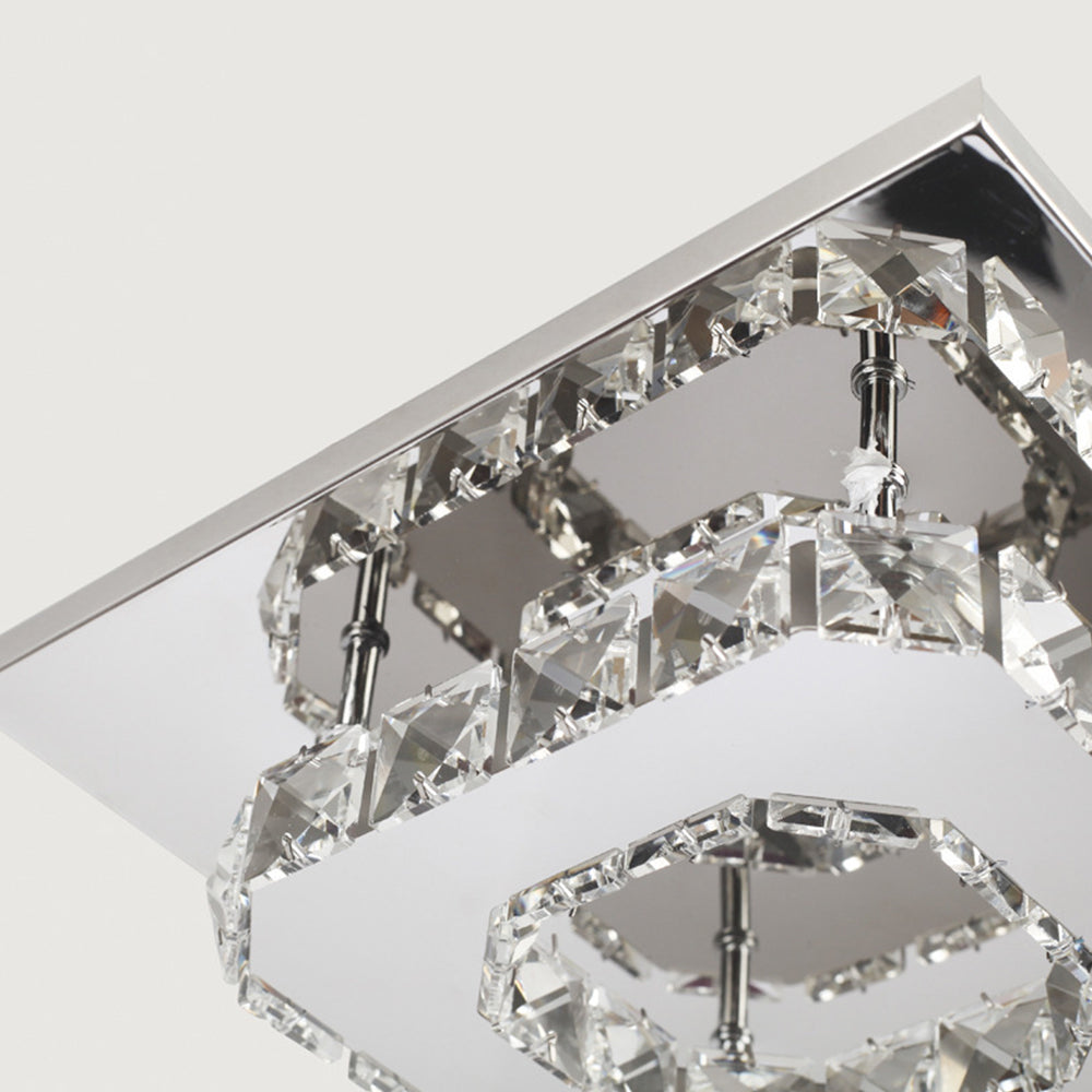 Taklampe Krystall LED Moderne Innfelt Armatur Luvikno