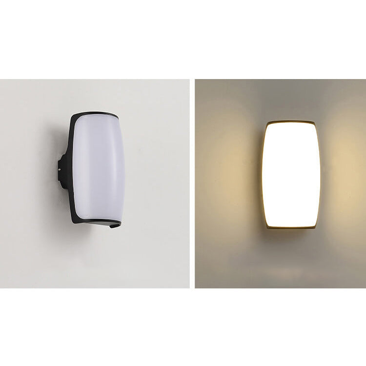 Moderne Kreativ Geometri Aluminium Utendørs Vanntett LED Vegglykt Lampe | Luvikno