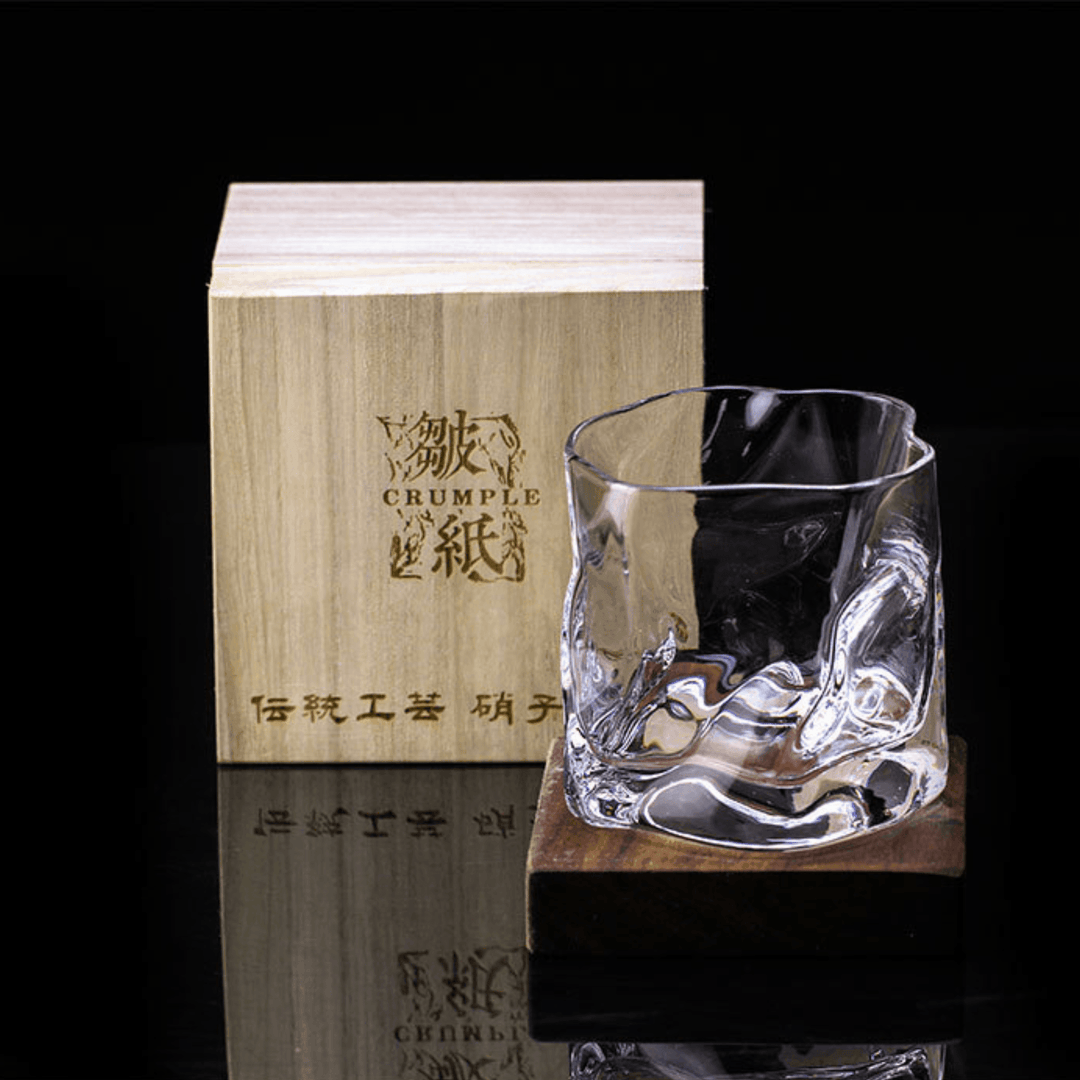 Japansk Edo Kiriko Krumpe Kropp Whisky Glass | Luvikno