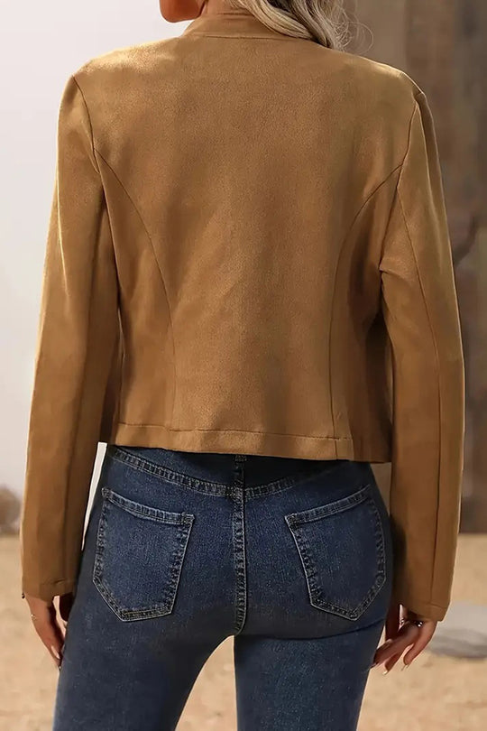 Luvik | Yksinkertainen kaksinkertainen vuorattu koristeltu takki