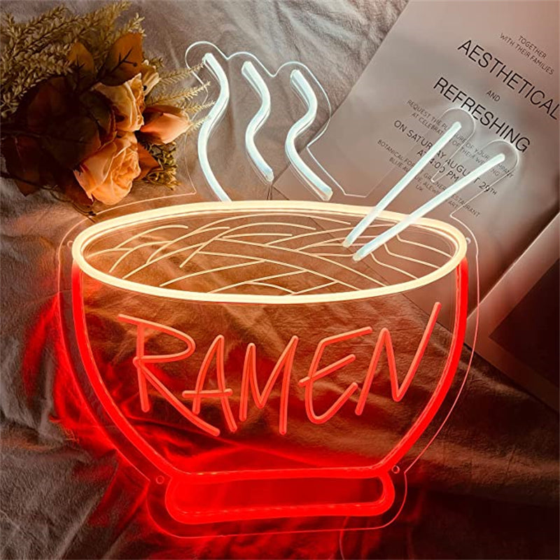 Ramen Neon Lys Skilt Luvikno