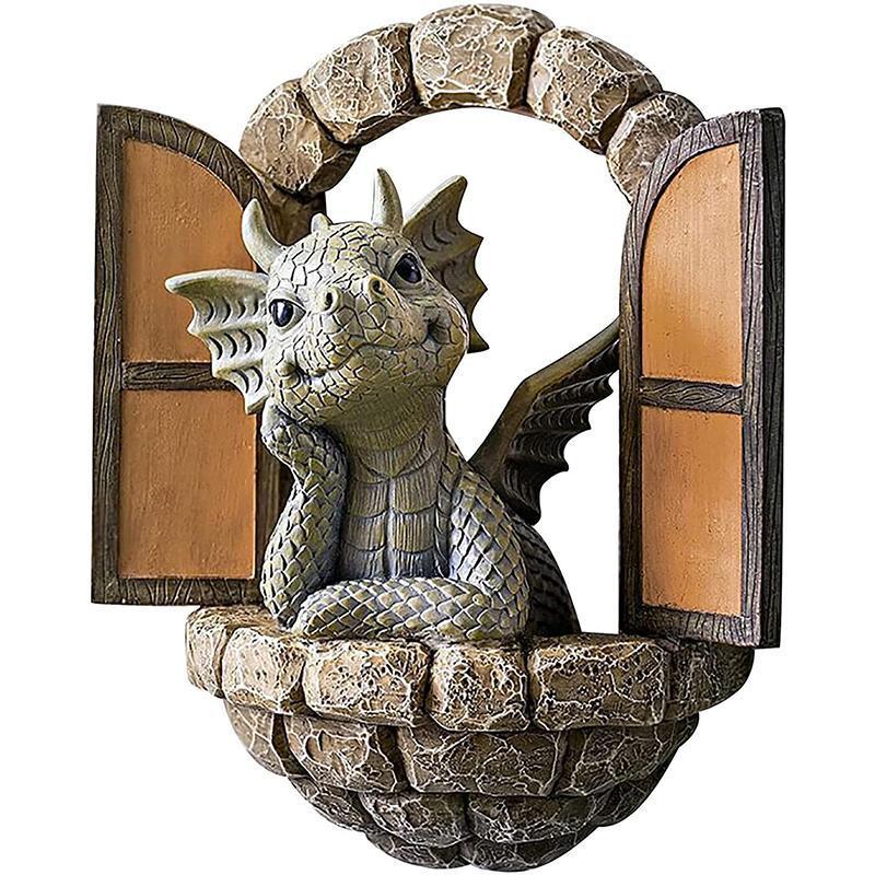 Søt Drage Statue Ornament | Luvikno
