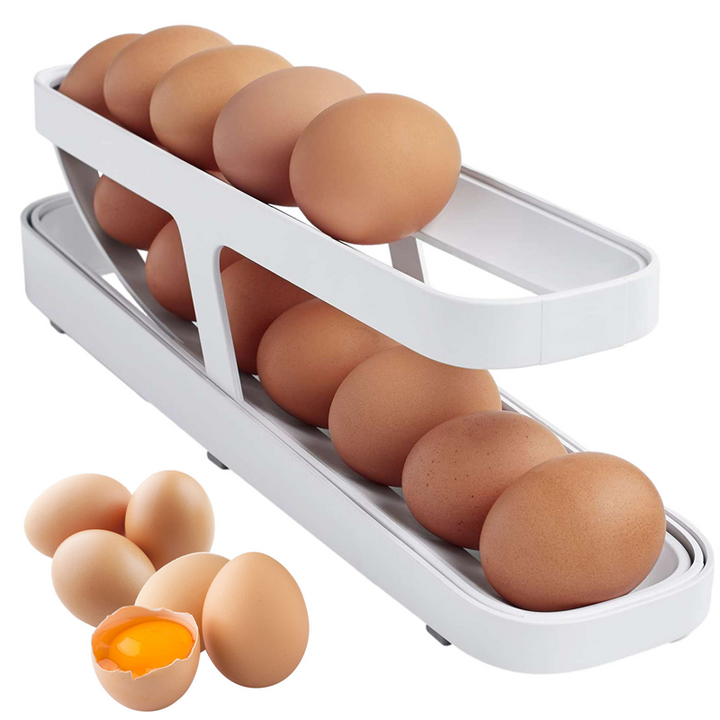 Automatisk rulle-egg-hylleholder-lagringsboks | Luvikno