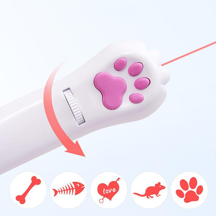 PurrPlay USB oppladbar kattelekelykt – Interaktiv LED-lampe med 4 mønstre | Luvikno