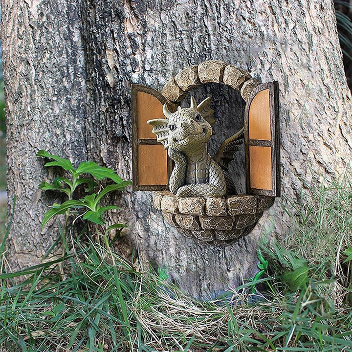 Søt Drage Statue Ornament | Luvikno