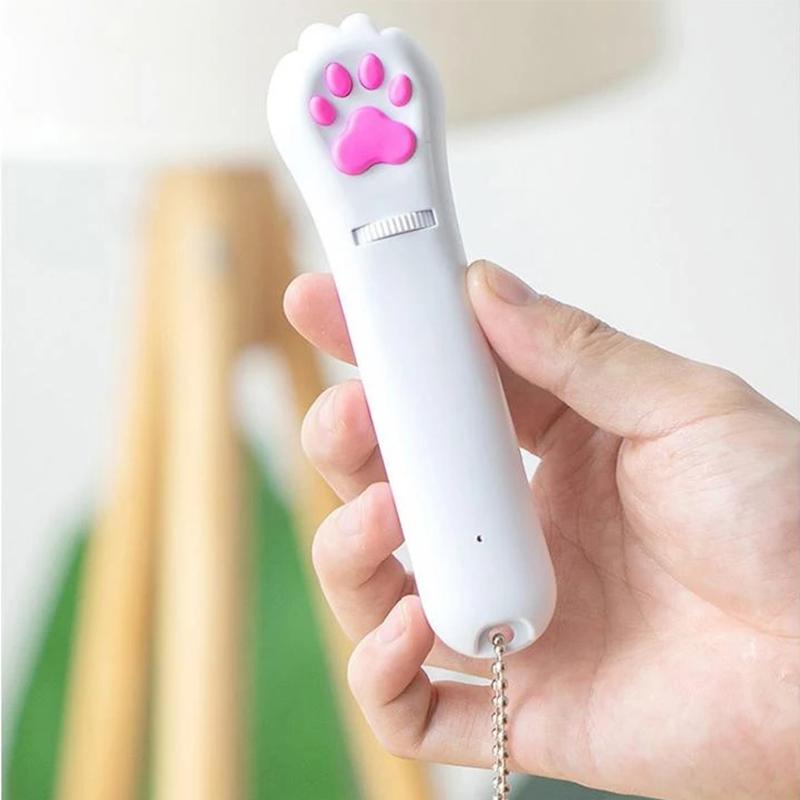 PurrPlay USB Oppladbart Katt Laserleketøy – Interaktivt LED Lys med 4 Mønstre | Luvikno