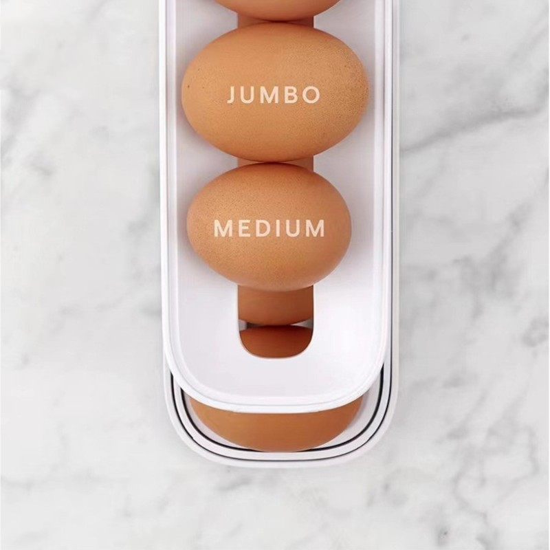 Automatisk rulle-egg-hylleholder-lagringsboks | Luvikno