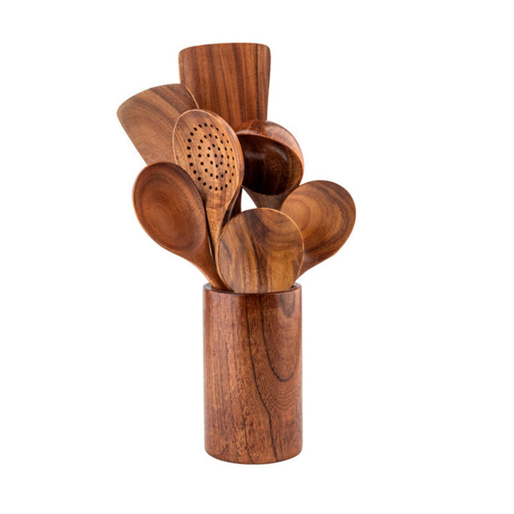 Teak Wood Bestikksett | Luvikno