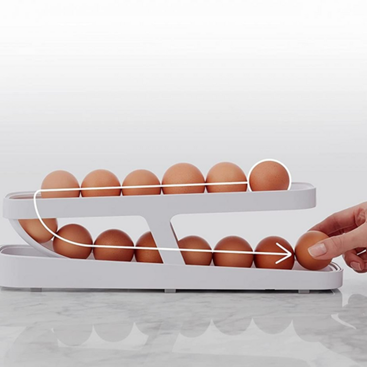 Automatisk Rullende Egg Rack Holder Oppbevaringsboks | Luvikno