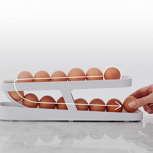 Automatisk rulle-egg-hylleholder-lagringsboks | Luvikno