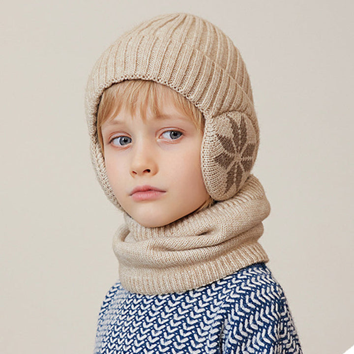 Luvikno | Barne Vinter Fleece Skjerf Dress Strikket Lue