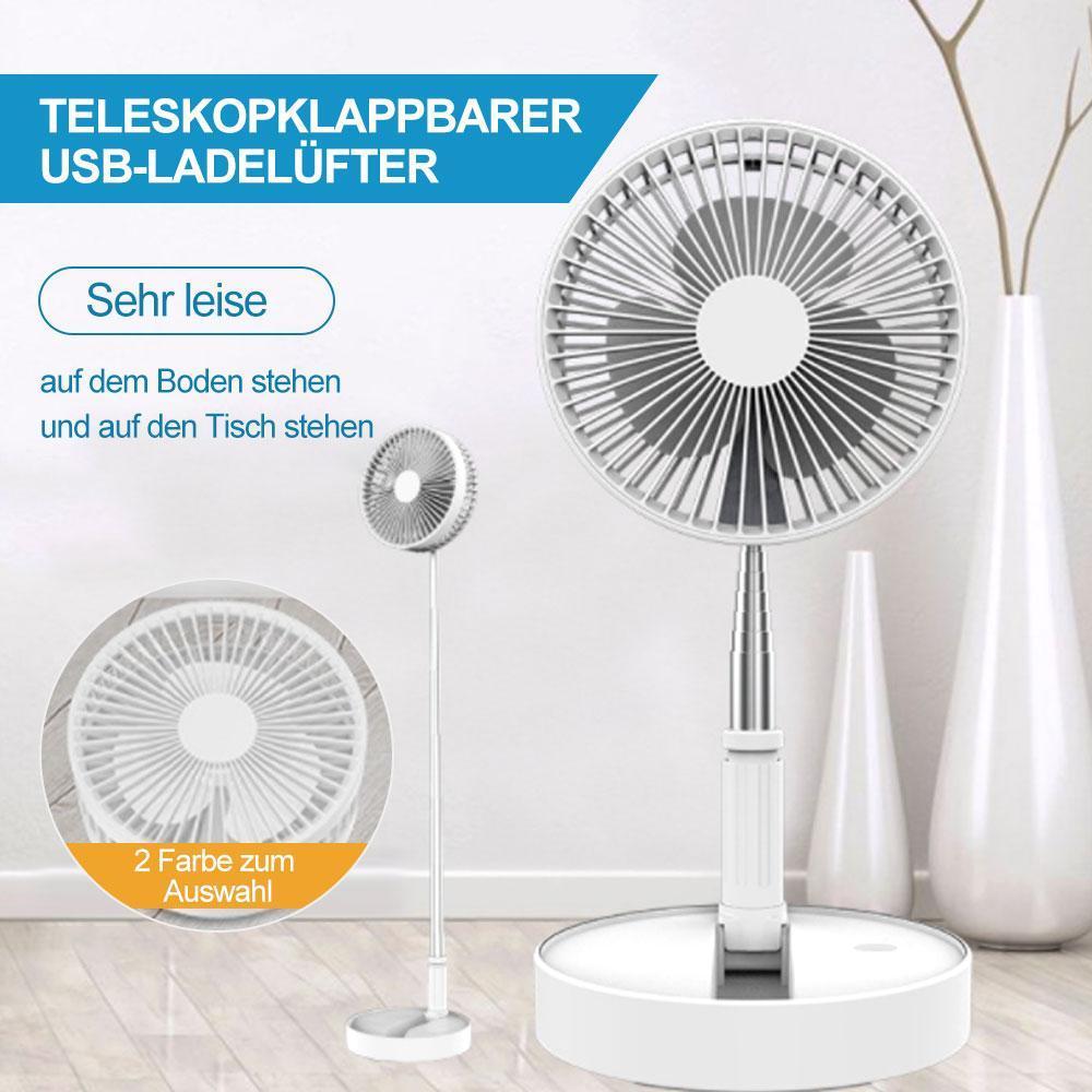 Teleskop sammenleggbar USB-ladbar vifte | Luvikno