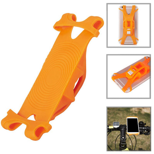 Universell silikone telefonholder for cyklen, skridsikker, justerbar | Luvikno