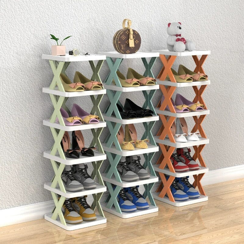 Foldbar Multi-Lags Skoholder, Skoplassering Hylle Organiser | Luvikno