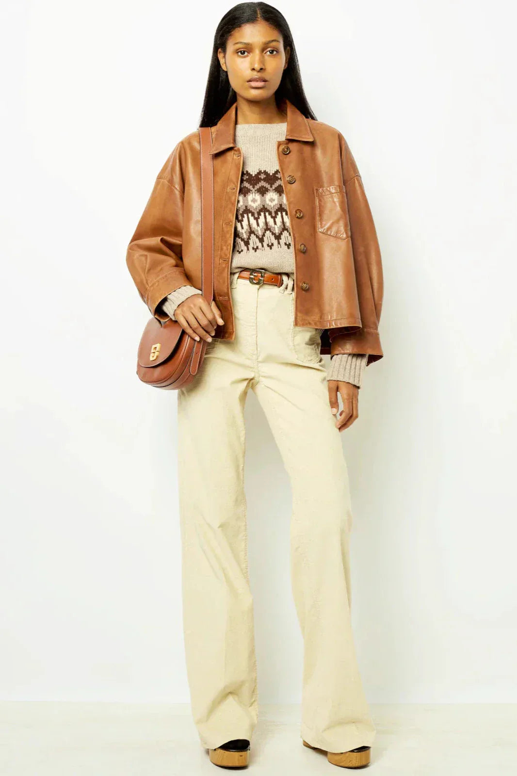 Luvik | Boxy Nahkalyhyt Takki