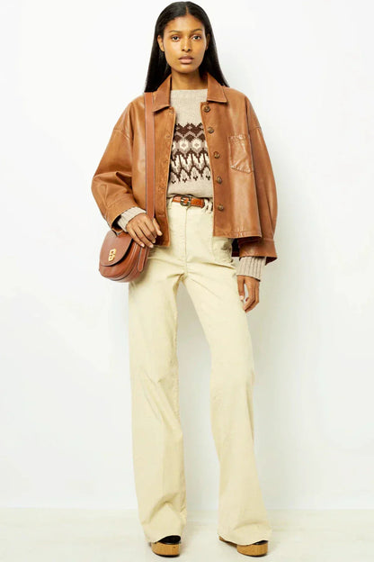 Luvik | Boxy Nahkalyhyt Takki