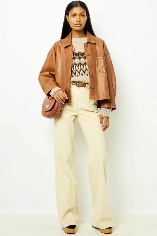 Luvik | Boxy Nahkalyhyt Takki