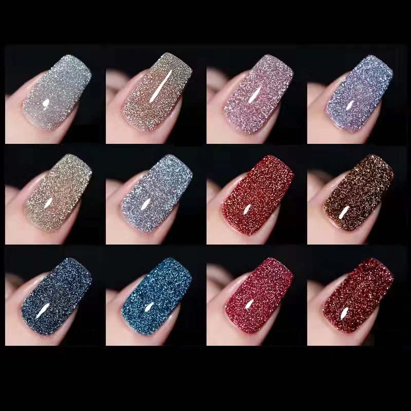 Høy tetthet glitter neglelakk gel | Luvikno