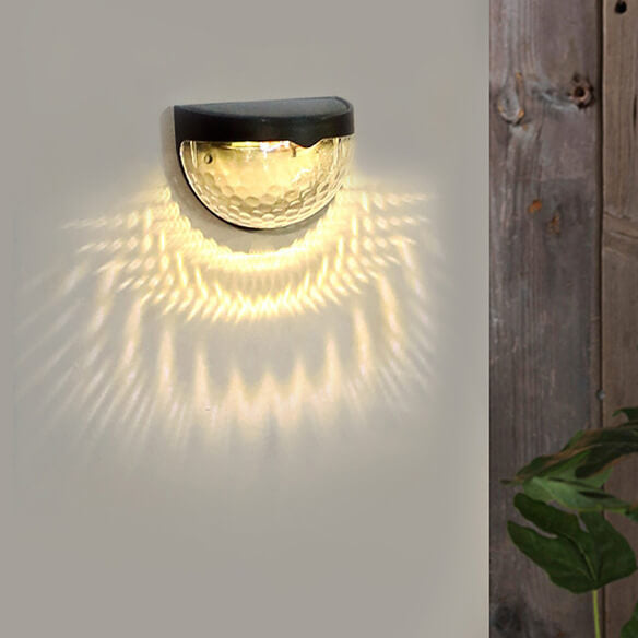 Solar Semi Circle Utendørs Vanntett Lys Skygge Gjerde Vegg Sconce Lampe | Luvikno