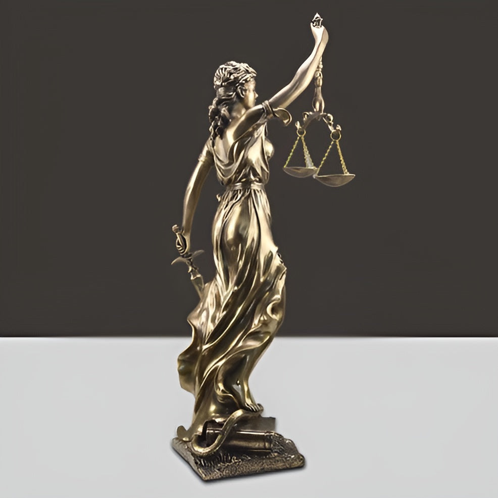 Statue av Rettferdighetens Gudinne – En elegant dekorativ skulptur av Justitia | Luvikno