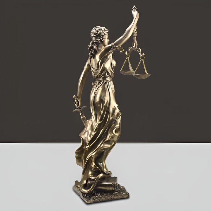 Statue av Rettferdighetens Gudinne – En elegant dekorativ skulptur av Justitia | Luvikno