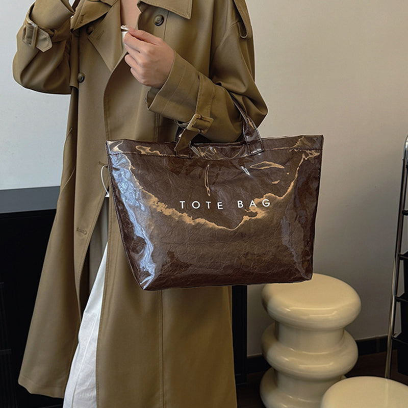 Kvinner Bokstavtrykk Tote Bag | Luvikno