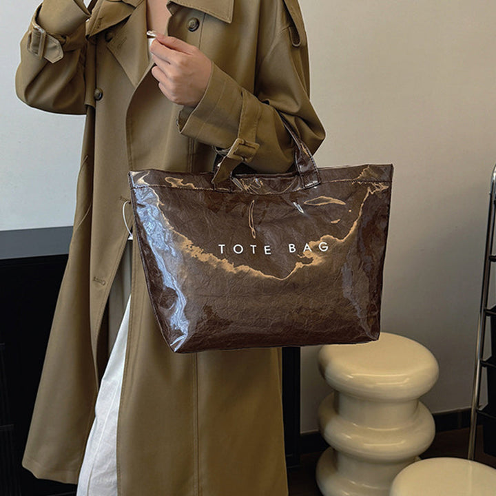 Kvinner Bokstavtrykk Tote Bag | Luvikno