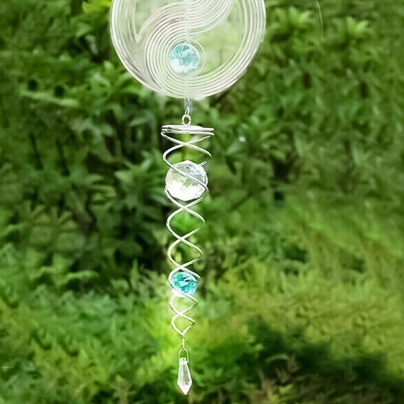 Vindklokker Dekor Krystall Sentralkule Spiral Hale Vindspinner Stabiliser | Luvikno