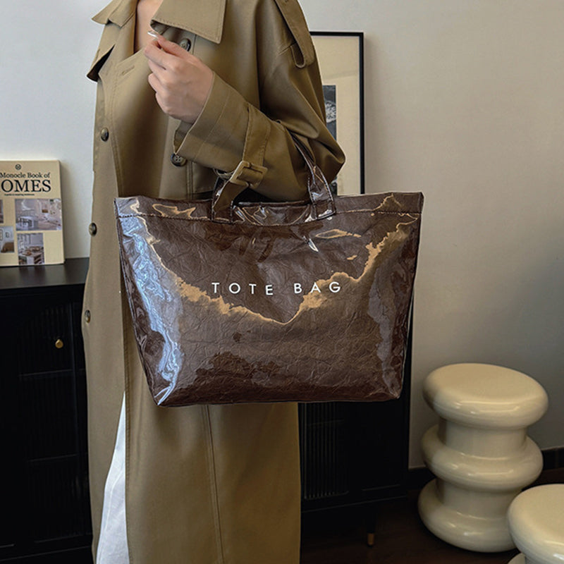 Kvinner Bokstavtrykk Tote Bag | Luvikno