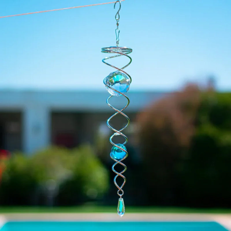 Vindklokker Dekor Krystall Sentralkule Spiral Hale Vindspinner Stabiliser | Luvikno