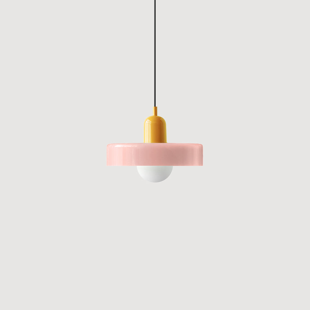 Bauhaus Inspirert Fargerik Glass Pendellampe Luvikno