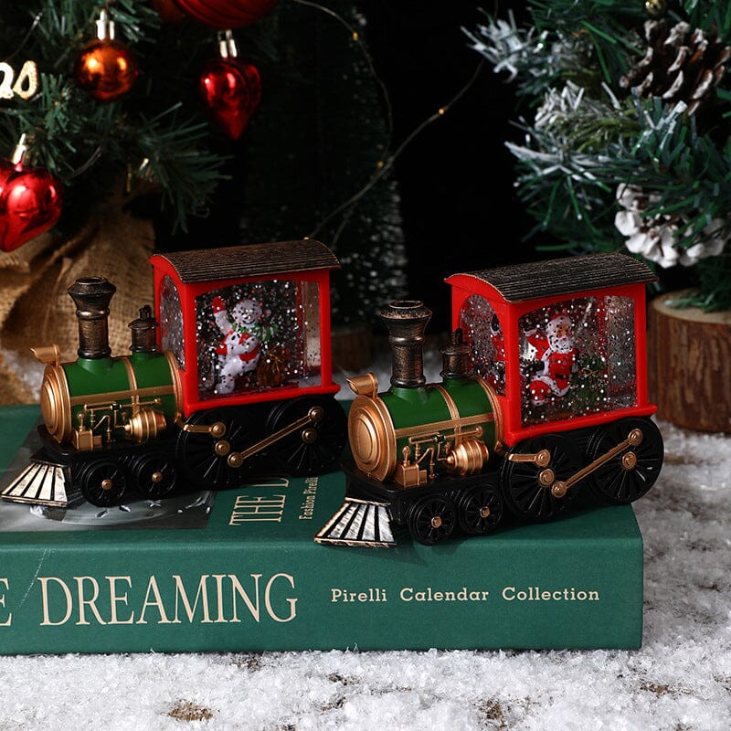 Christmas Crystal Floating Snow Train Light | Luvikno