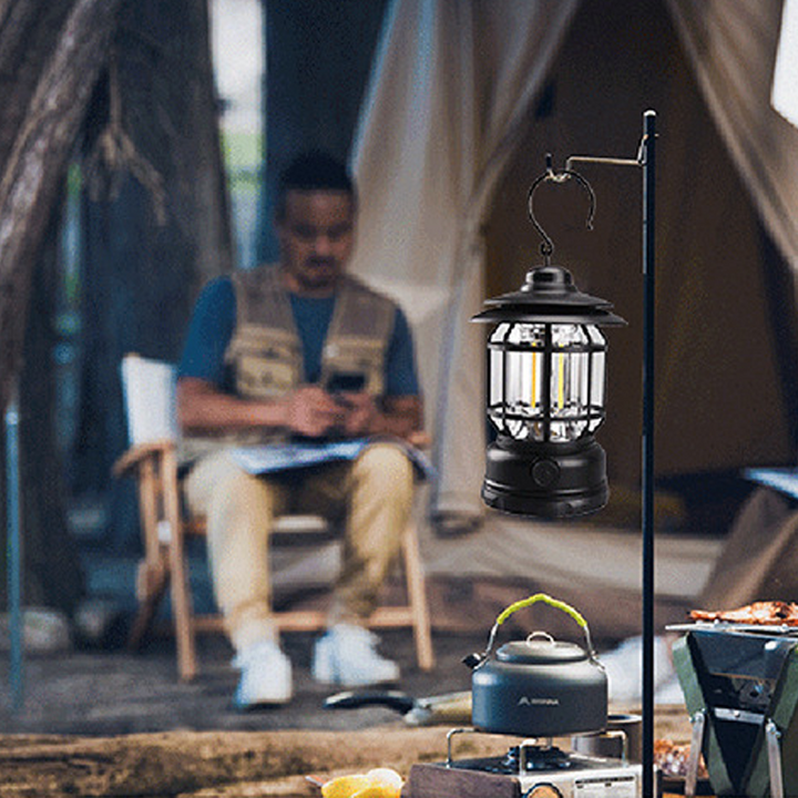 Bærbar multifunksjonell utendørs campinglampe | luvikno