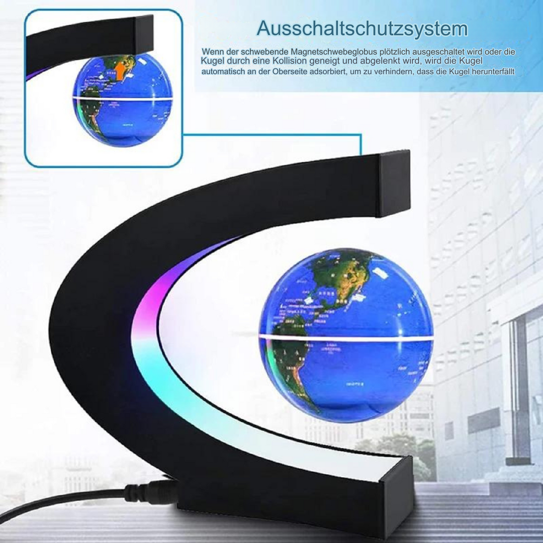 Luvikno | Armstrong | Magnetisk Levitasjon Flytende Globe Lampe med LED Verdenskart