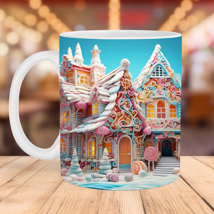 3D Jul Gingerbreadmann Keramisk Kaffe Kopp | Luvikno