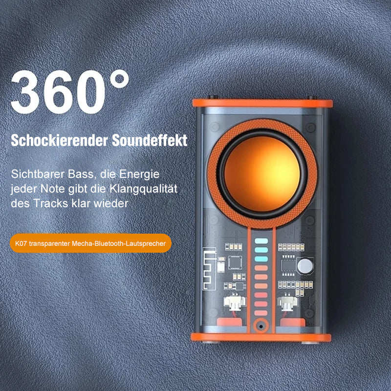 Transparent trådløs Mecha Bluetooth-høyttaler | Luvikno