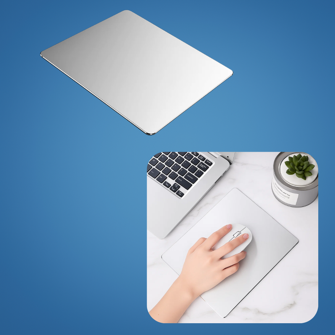 Precision Glide – Rigid Aluminium – Non-Slip Stability – Durable Easy-Clean Surface – Work & Gaming Use Luvikno