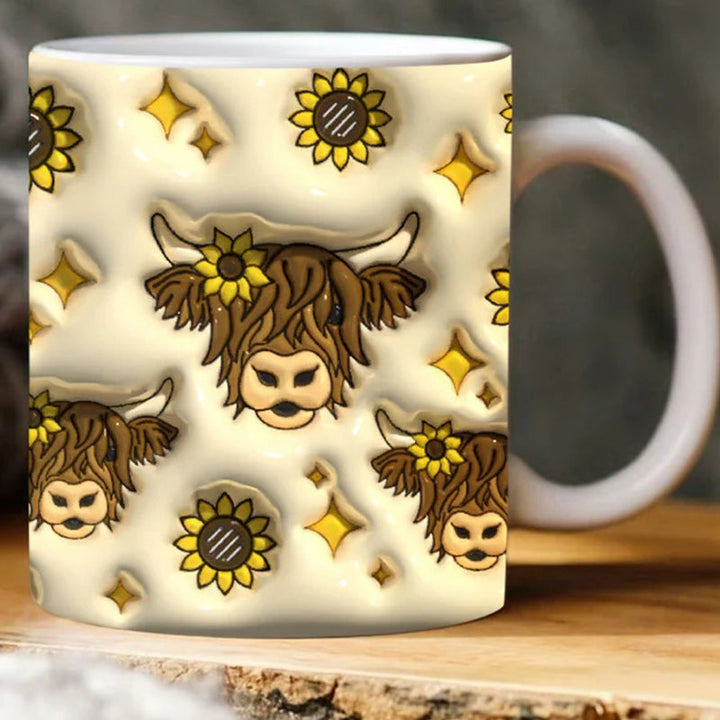 Highland Cow Keramisk Kaffe Mugge | Luvikno
