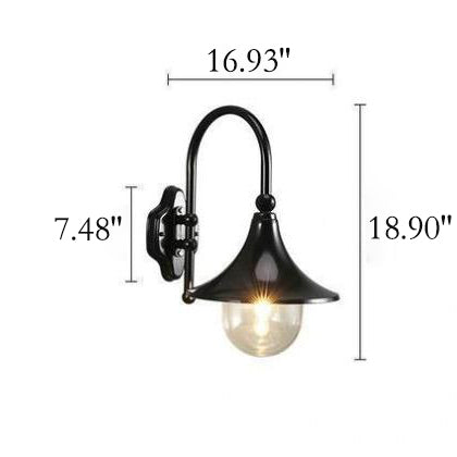 Retro Minimalist Trompet Vanntett 1-Lys Vegglampe | Luvikno