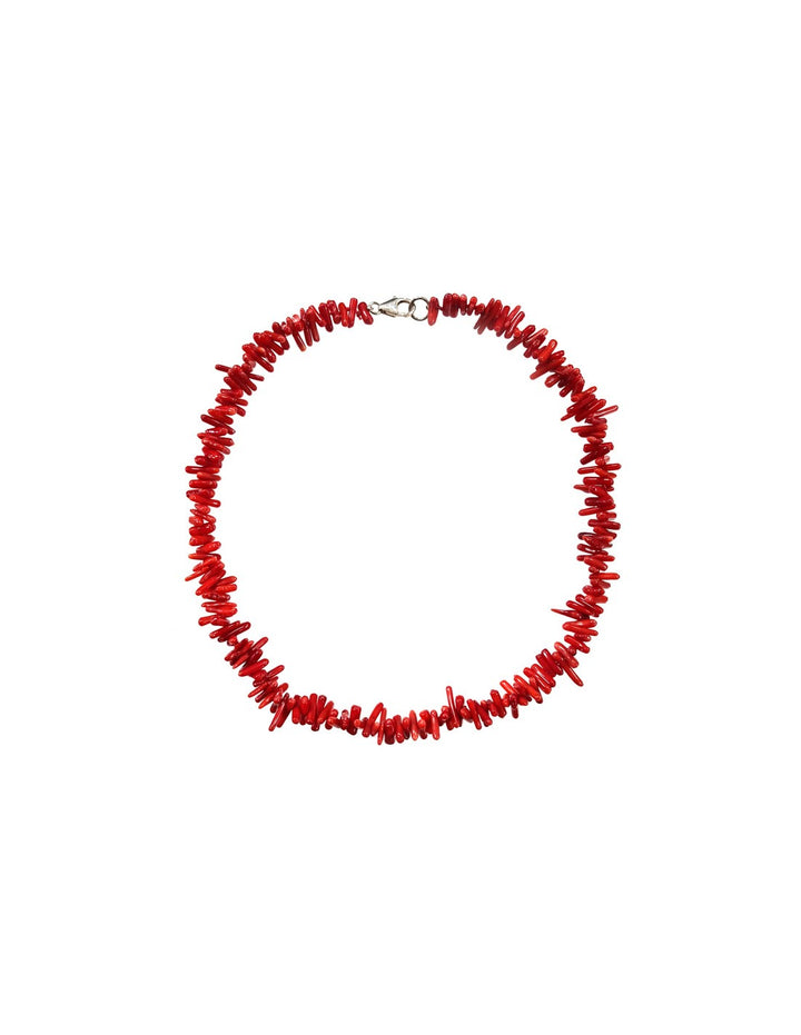 Vibrant Red Coral Necklace | Perfect Eye-Catcher for Your Style Luvikno