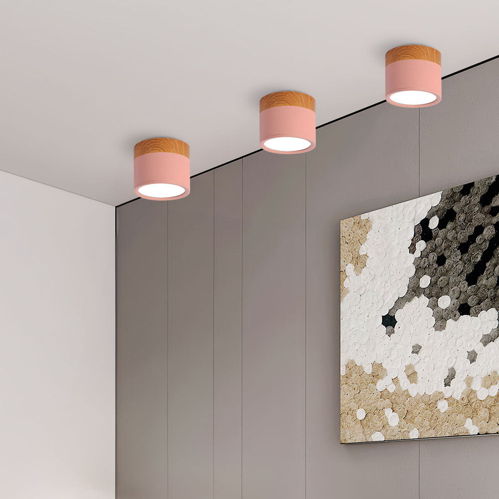 LED Taklampe Moderne Flush Mount Sylinder Luvikno