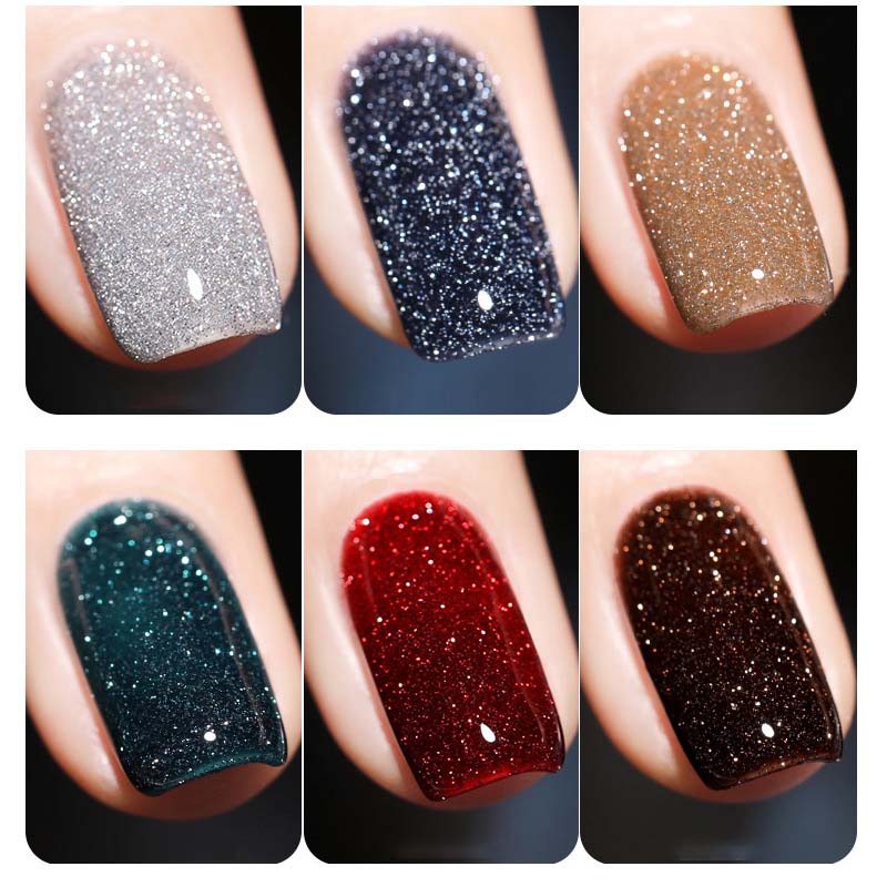 Glitter og diamant neglelakk (8ml) | Luvikno